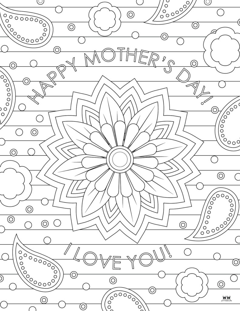 Happy Mother_s Day Adult Coloring Page-1