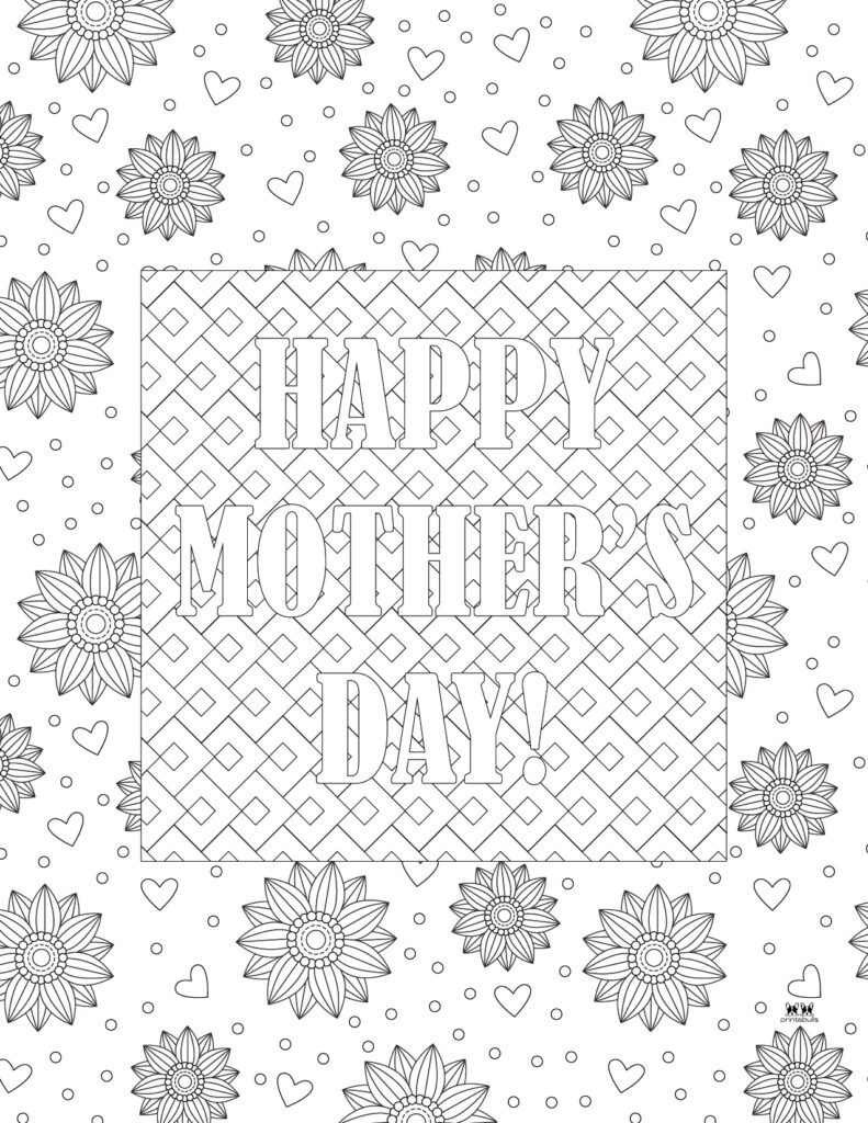 Happy Mother_s Day Adult Coloring Page-3