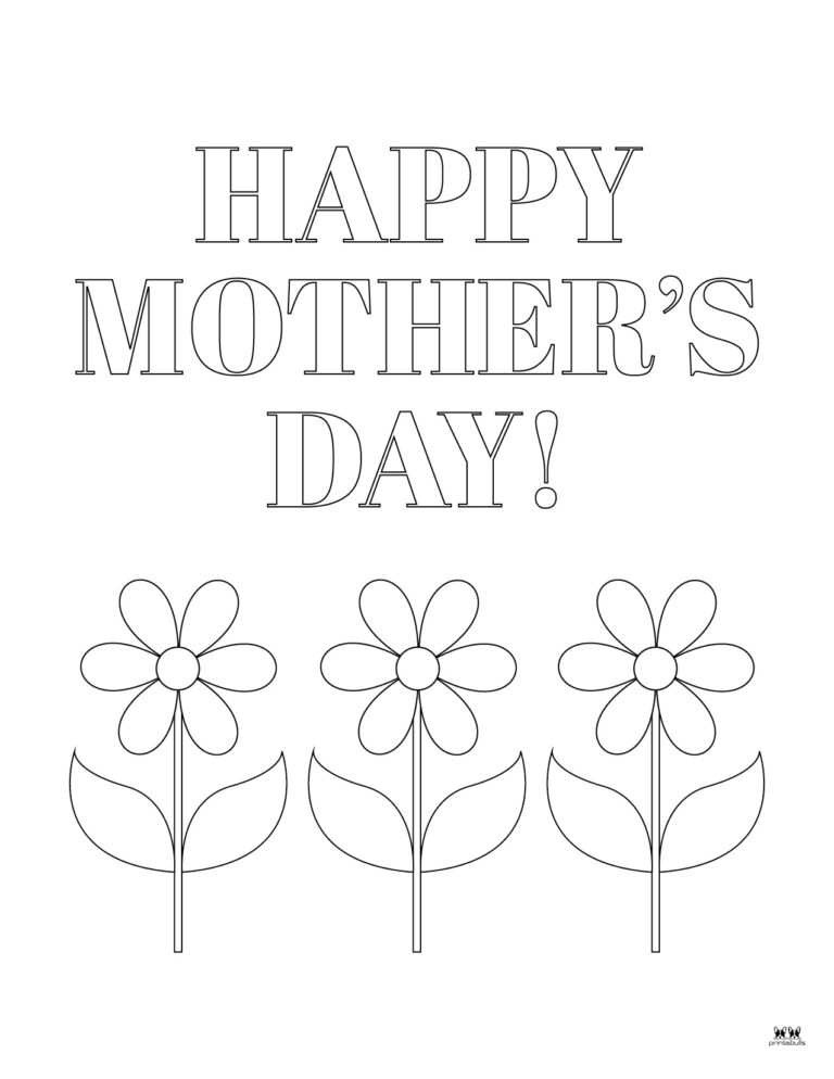 Mother's Day Coloring Pages - 50 FREE Printables | Printabulls