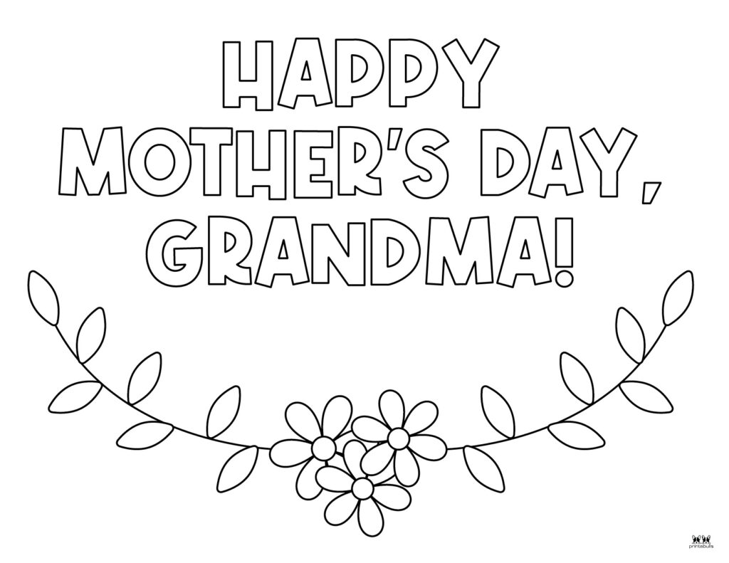 Happy Mother_s Day Grandma Coloring Page-1