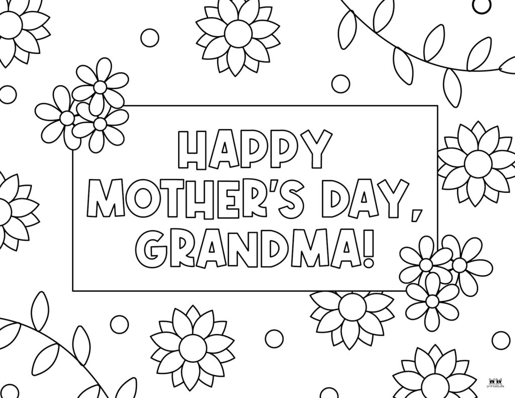 Happy Mother_s Day Grandma Coloring Page-6