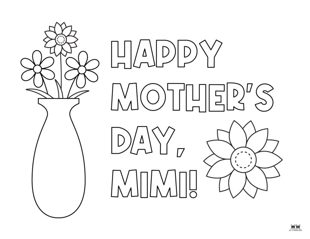 Happy Mother_s Day Mimi Coloring Page-1