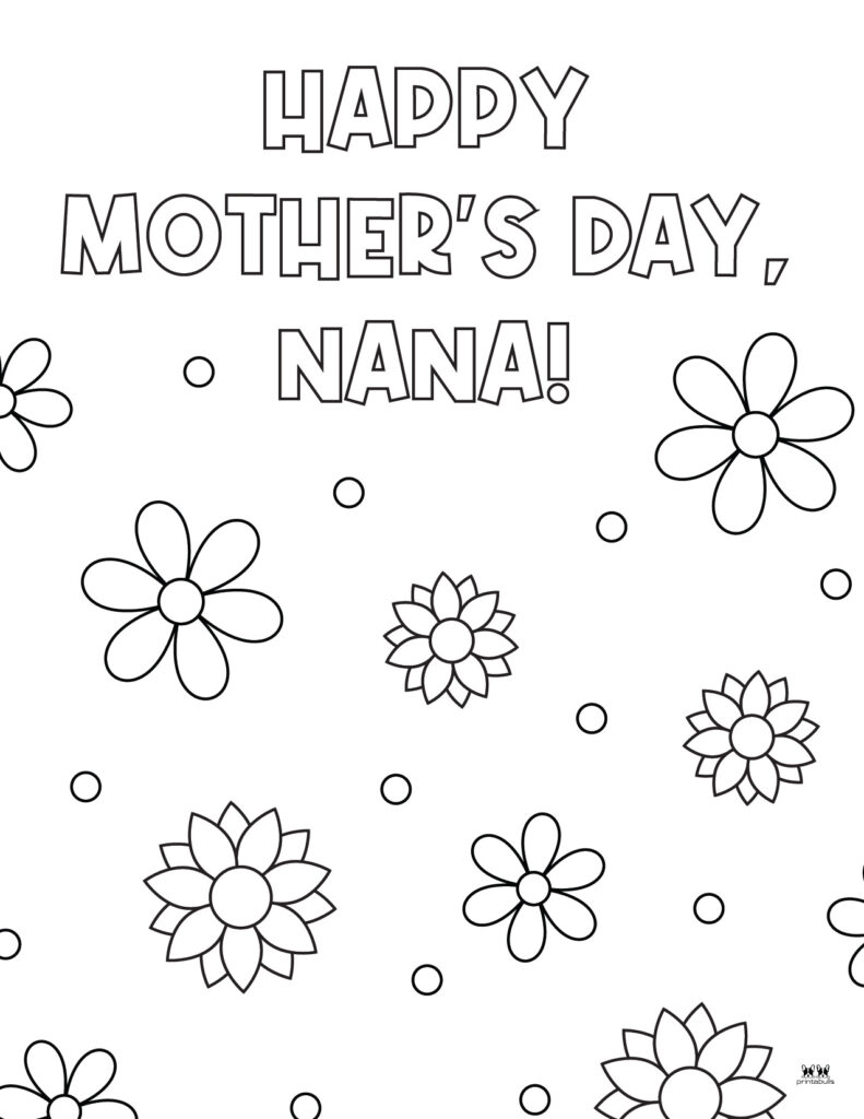 Happy Mother_s Day Nana Coloring Page-1