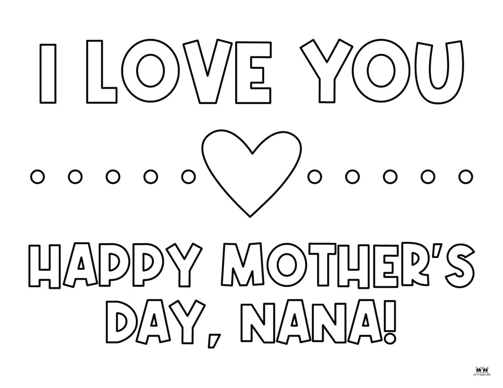 Happy Mother_s Day Nana Coloring Page-2