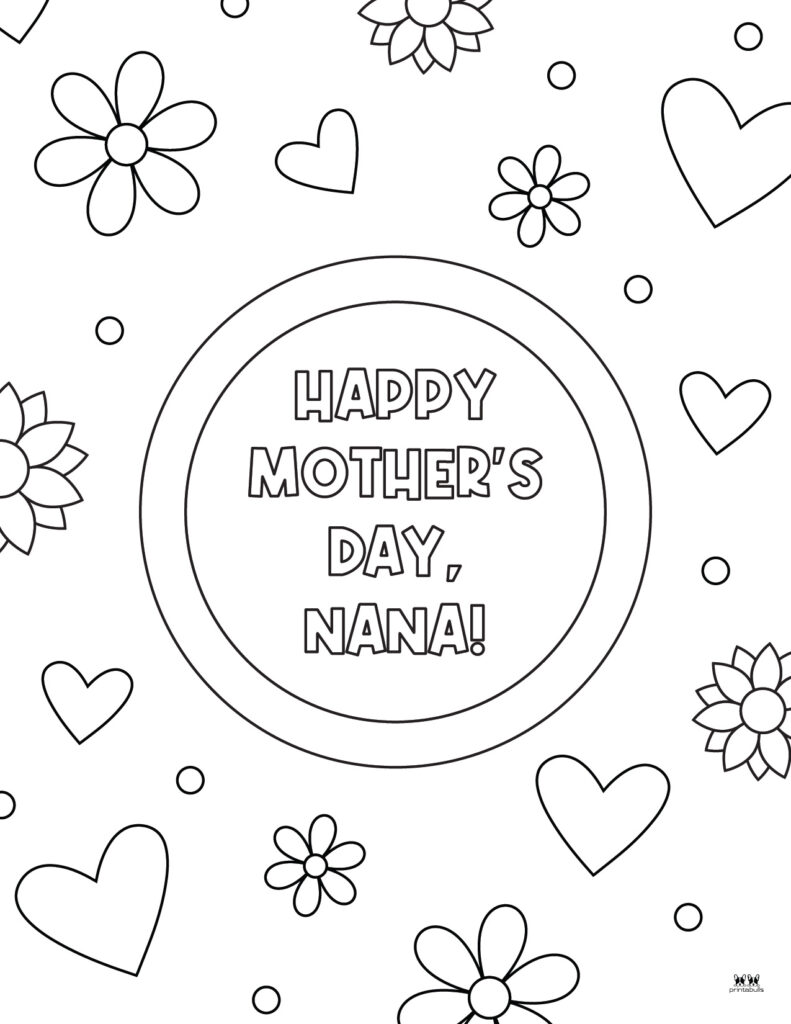 Happy Mother_s Day Nana Coloring Page-3