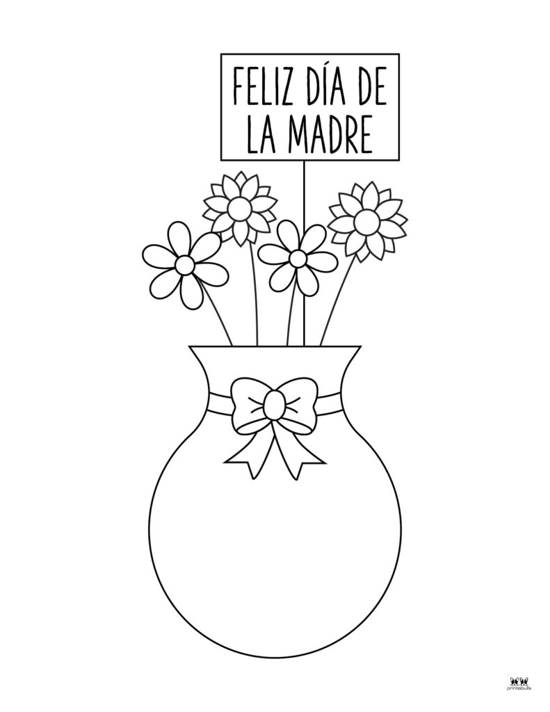 Happy Mother_s Day Spanish Coloring Page-1