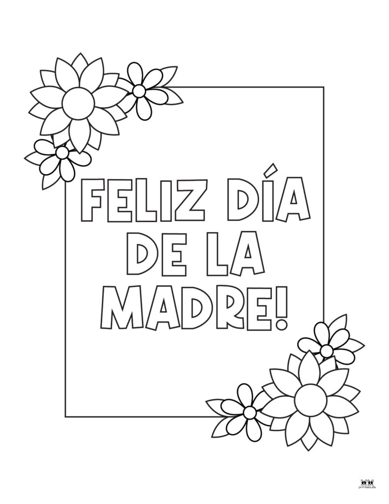 Happy Mother_s Day Spanish Coloring Page-3