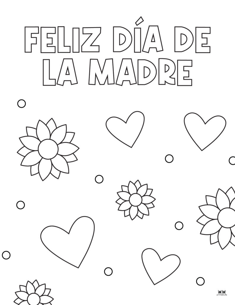 Happy Mother_s Day Spanish Coloring Page-4