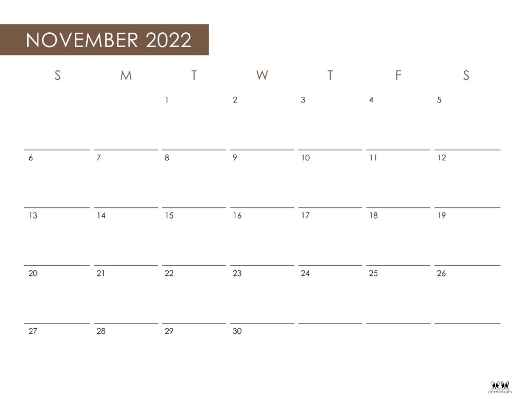 Printable November 2022 Calendar-Style 41