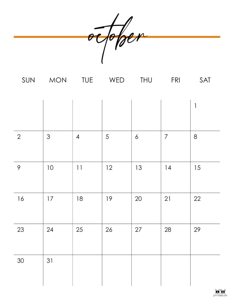 Printable October 2022 Calendar-Style 11