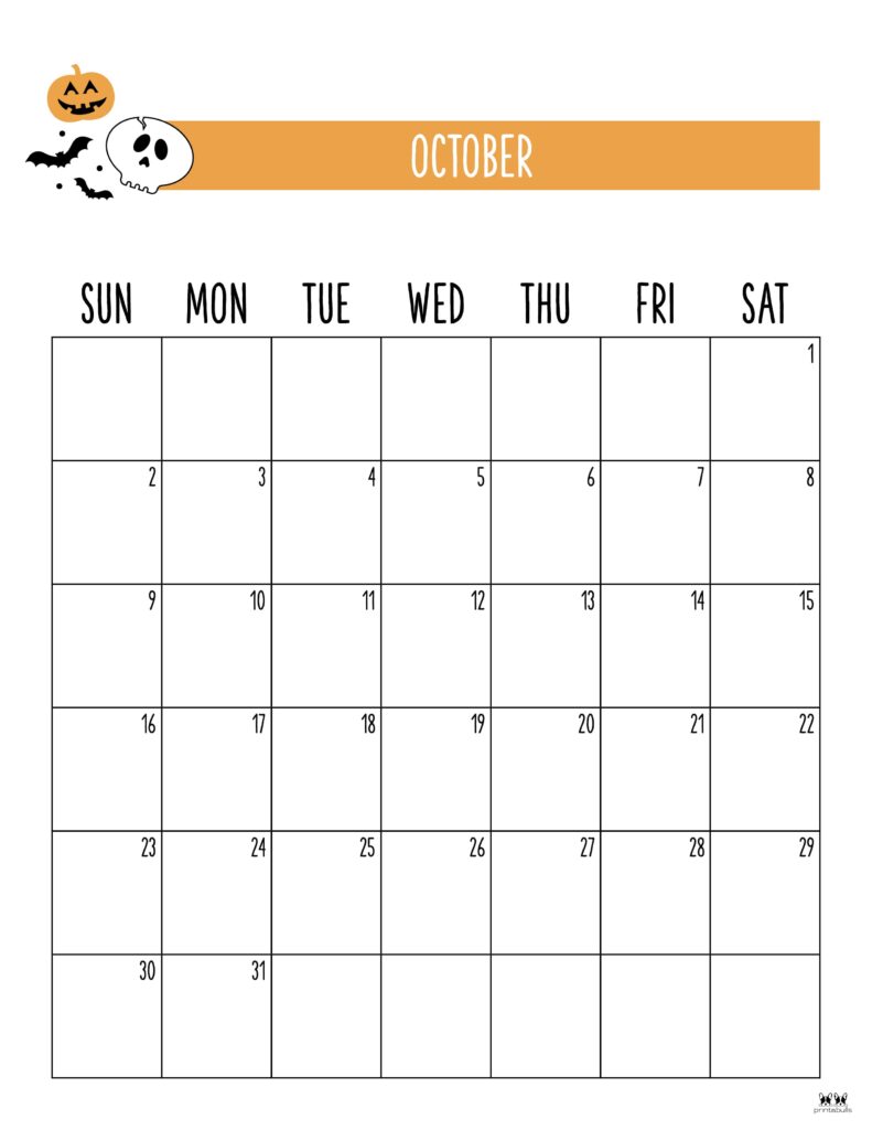 Printable October 2022 Calendar-Style 18