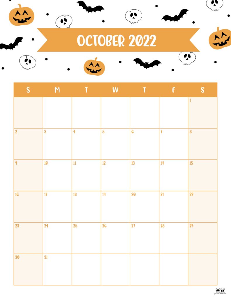 Printable October 2022 Calendar-Style 37