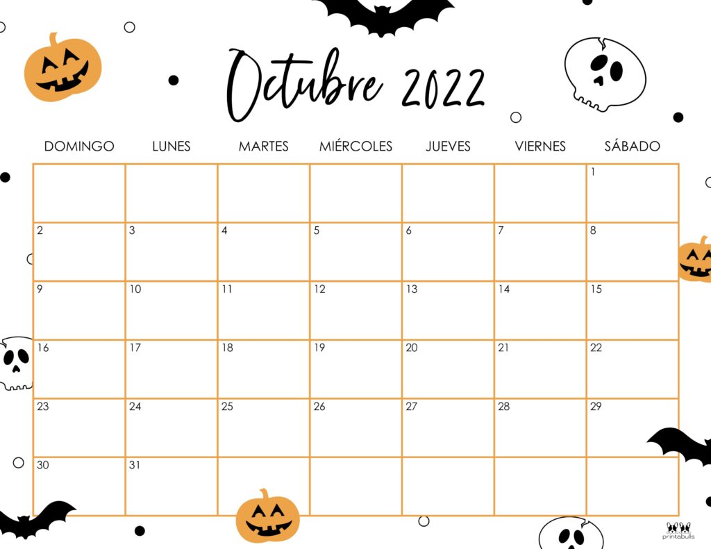 Printable October 2022 Calendar-Style 48