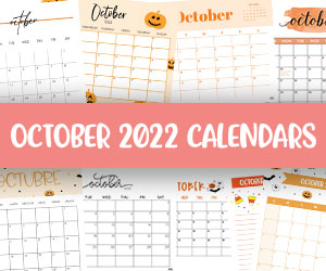 printable october 2022 calendars