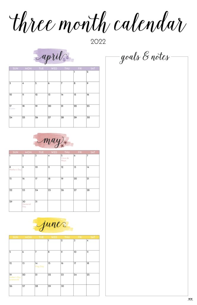 Printable Three Month Calendar-16