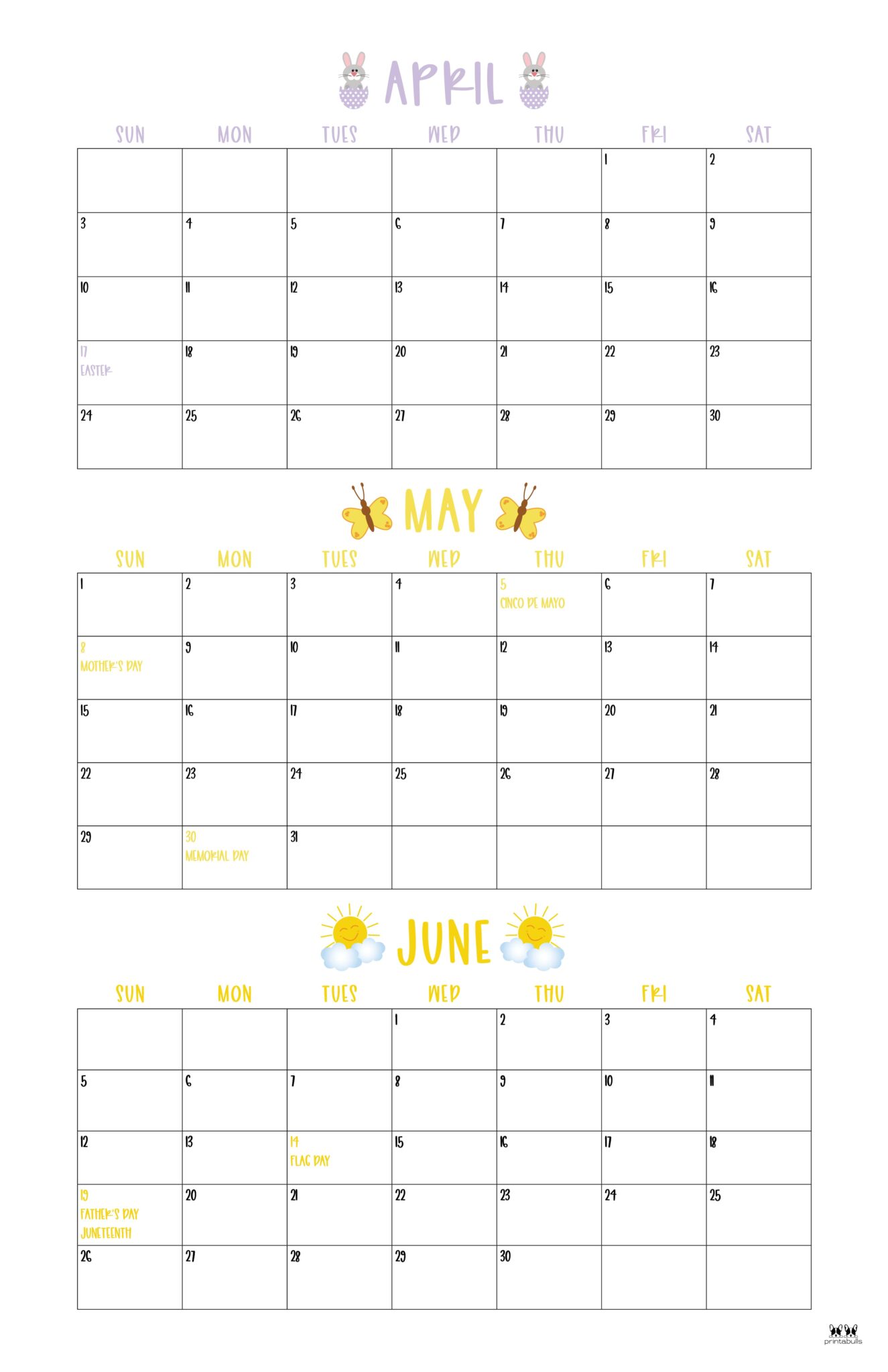 3 Month/Quarterly Calendars - 84 FREE Printables | Printabulls