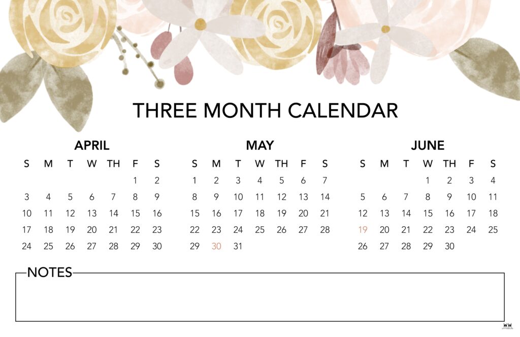 Printable Three Month Calendar-23