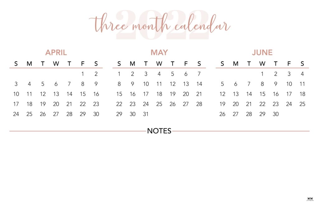 Printable Three Month Calendar-25