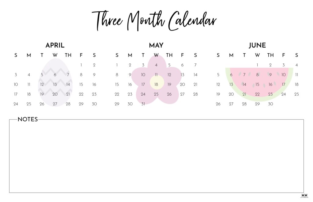 Printable Three Month Calendar-26