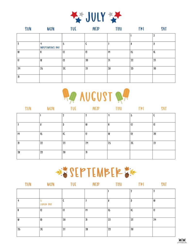 Printable Three Month Calendar-31