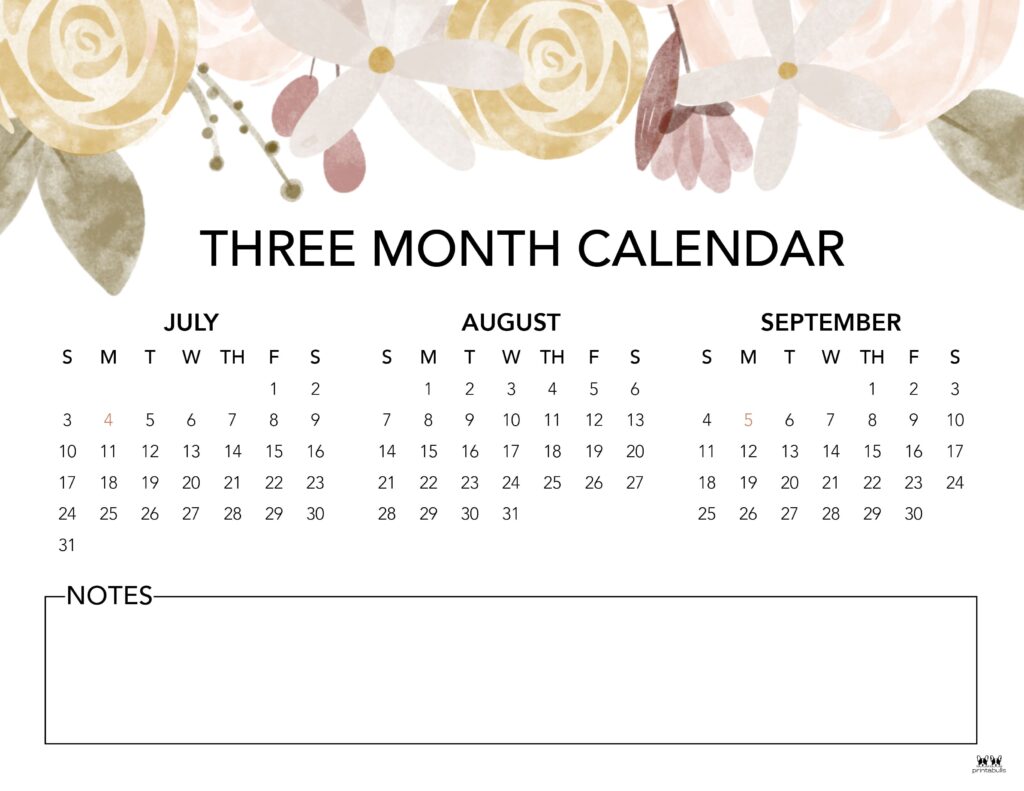 Printable Three Month Calendar-36