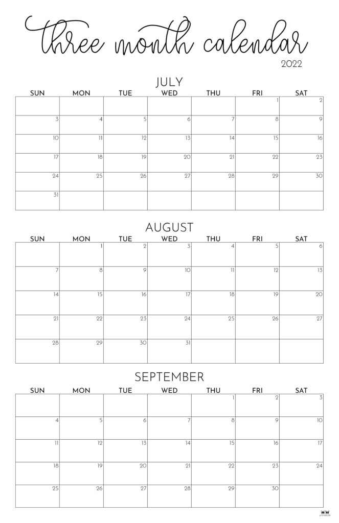 Printable Three Month Calendar-40