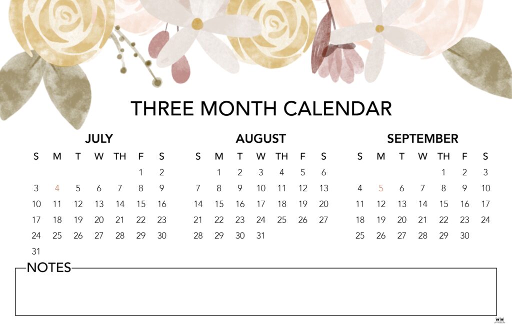 Printable Three Month Calendar-49