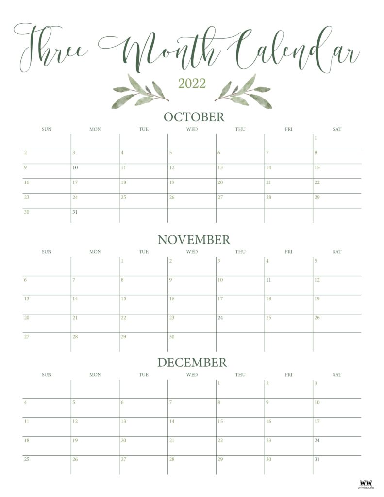 Printable Three Month Calendar-54