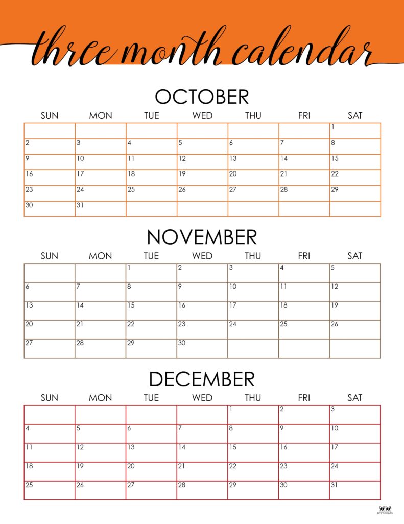 Printable Three Month Calendar-58
