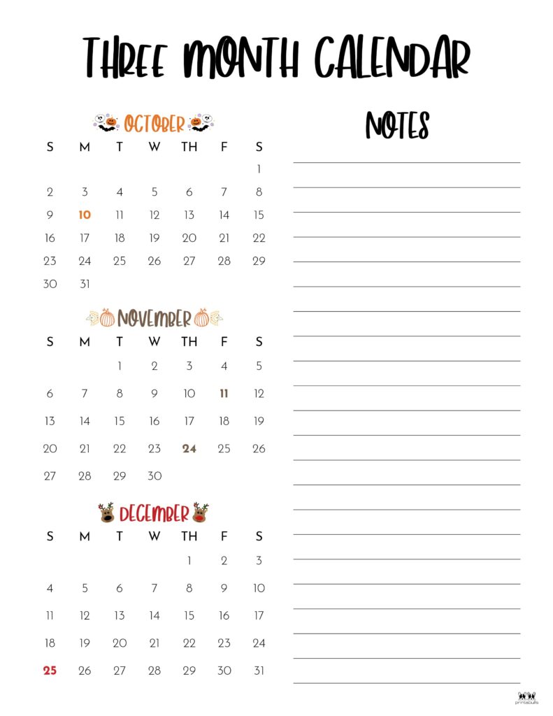 Printable Three Month Calendar-61