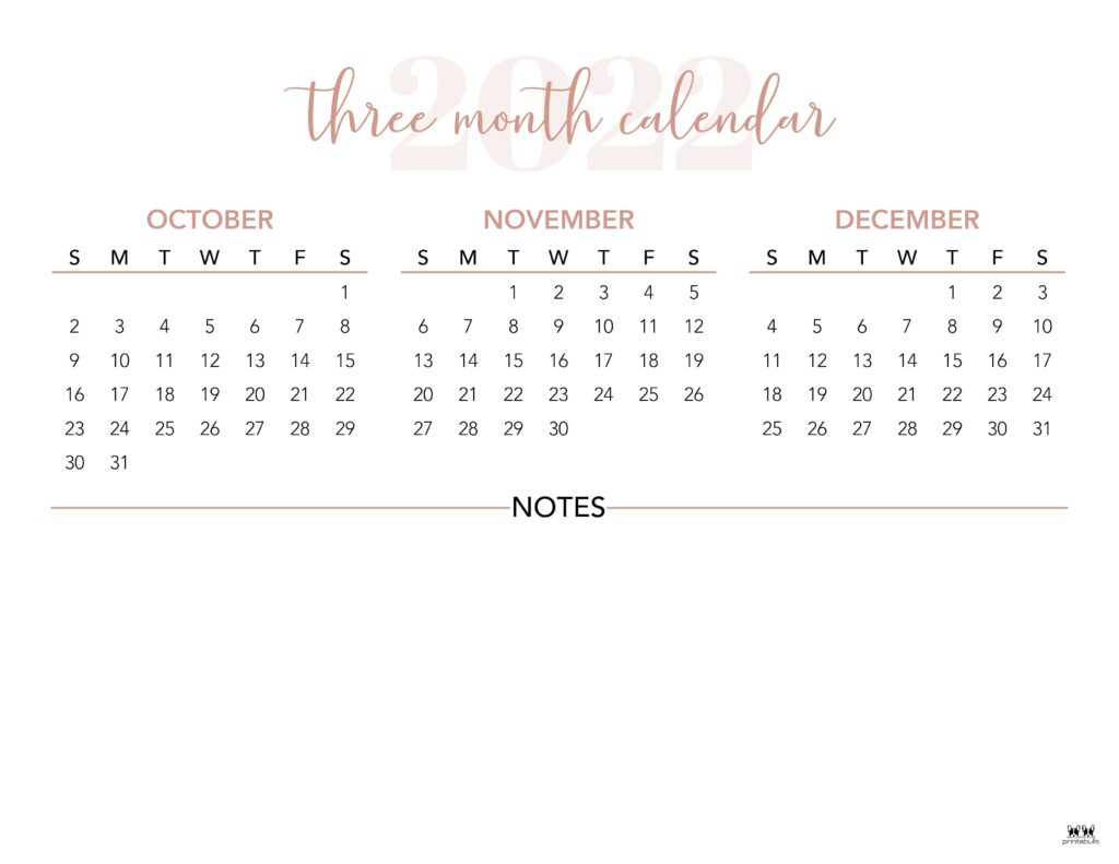 Printable Three Month Calendar-64