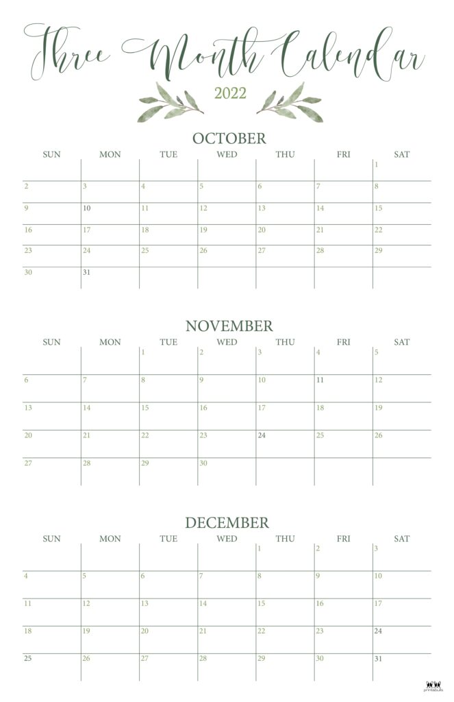Printable Three Month Calendar-67