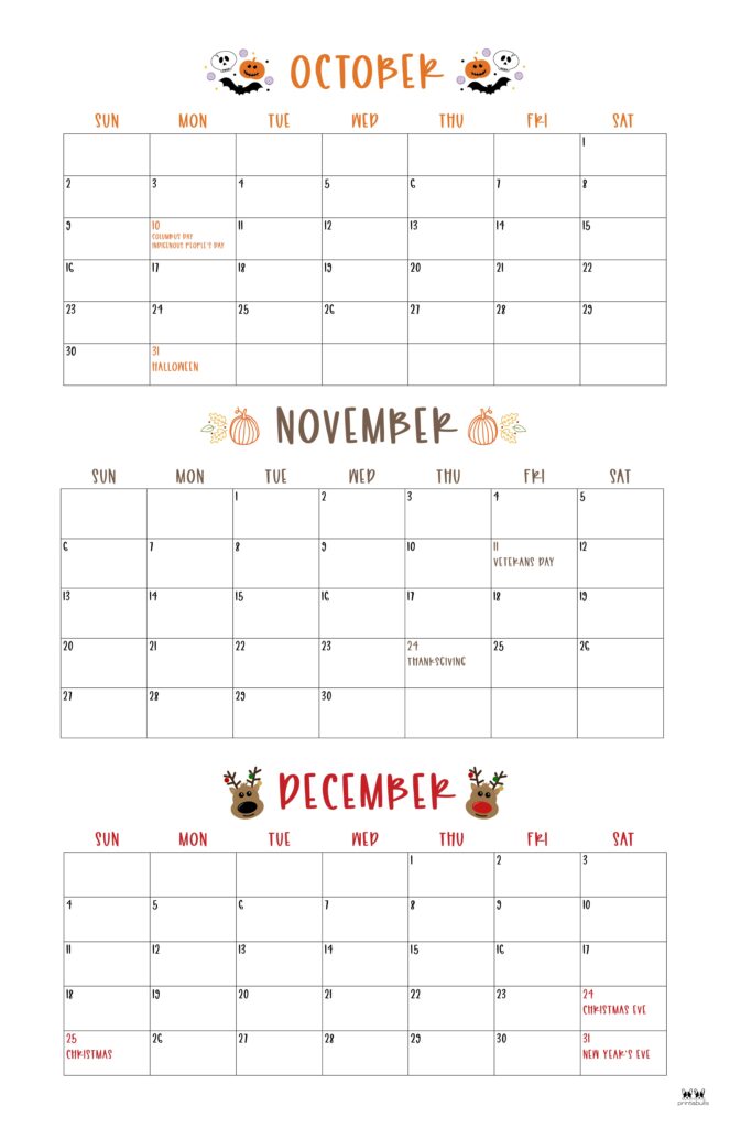 Printable Three Month Calendar-70