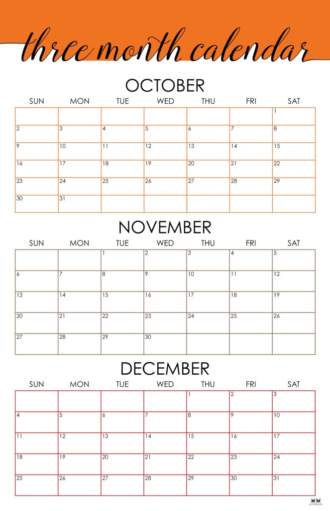 Printable Three Month Calendar-71