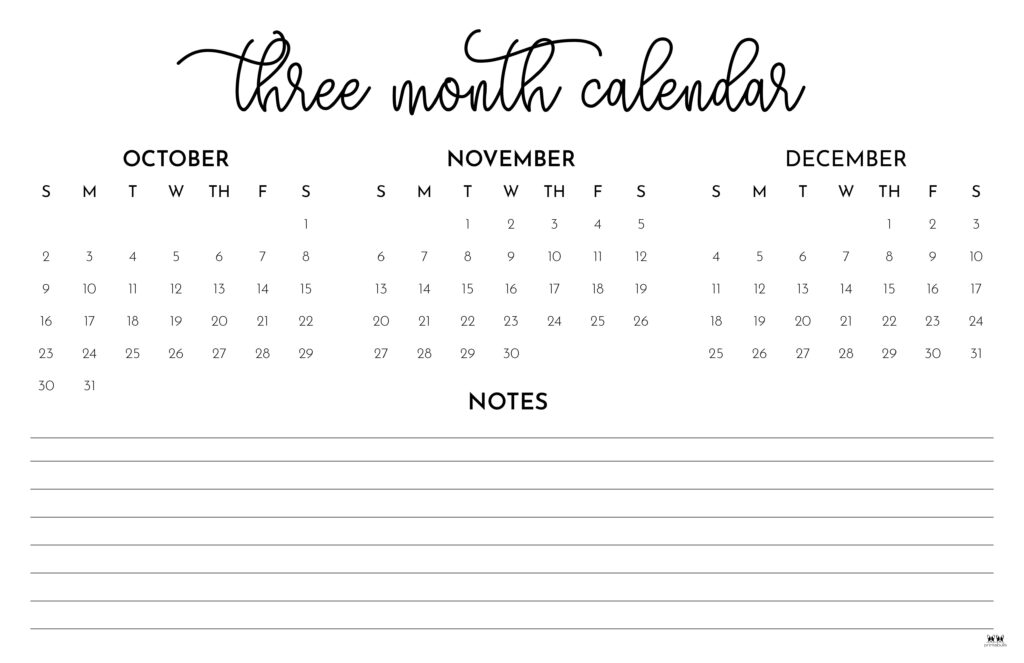 Printable Three Month Calendar-76