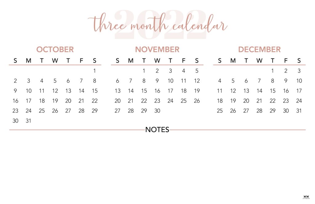 Printable Three Month Calendar-77