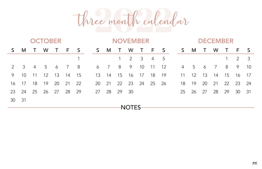 Printable Three Month Calendar-77
