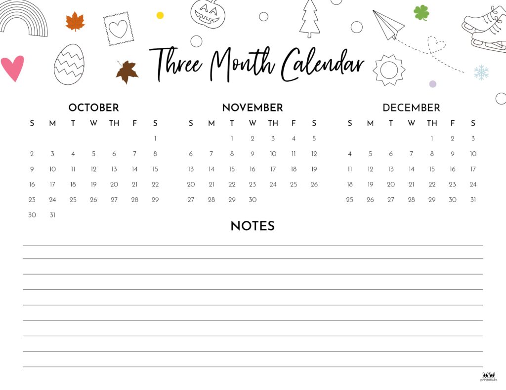 Printable Three Month Calendar-81