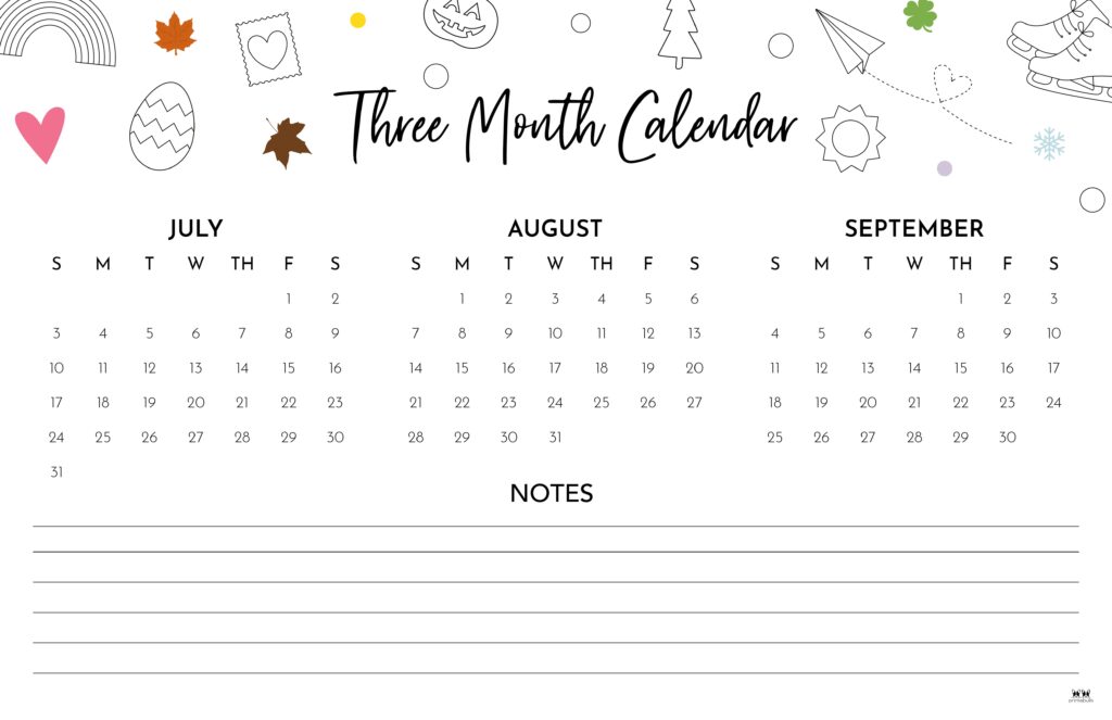 Printable Three Month Calendar-83