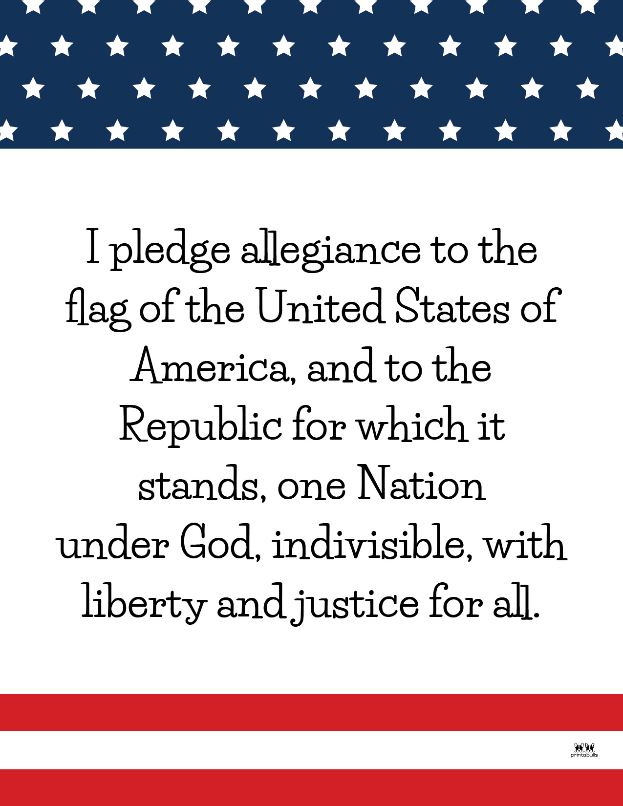 Pledge of allegiance words 20 free printables printabulls