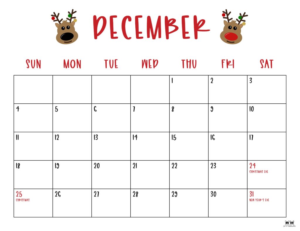 Printable December 2022 Calendar-Style 10