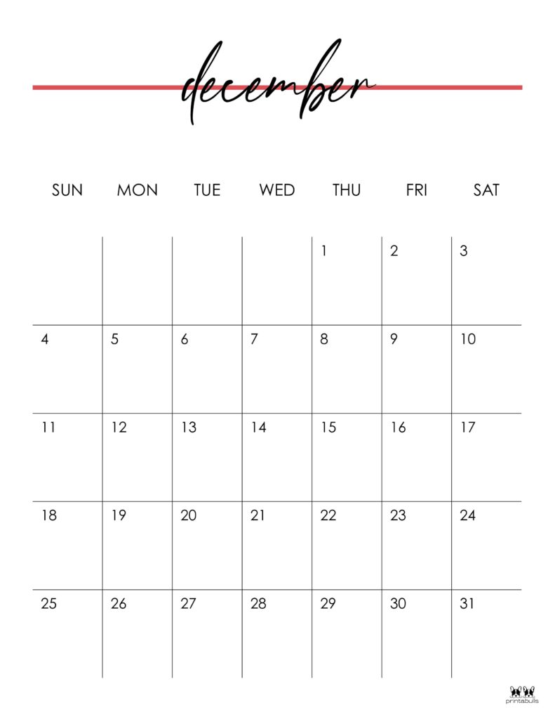 Printable December 2022 Calendar-Style 11