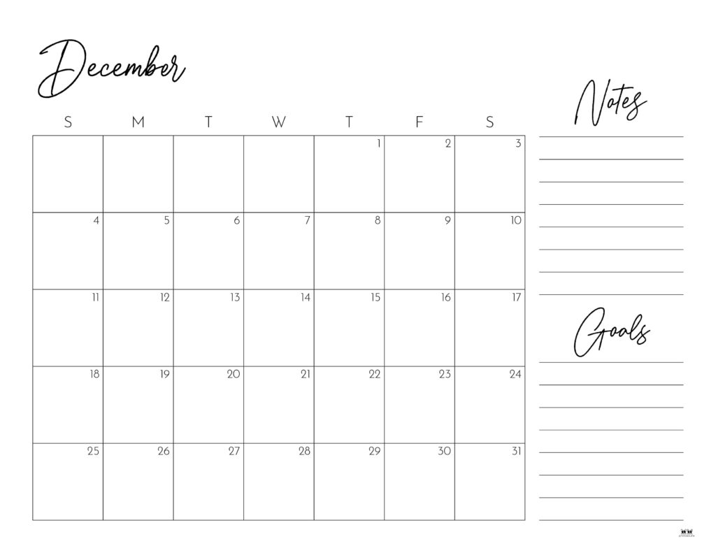 Printable December 2022 Calendar-Style 19