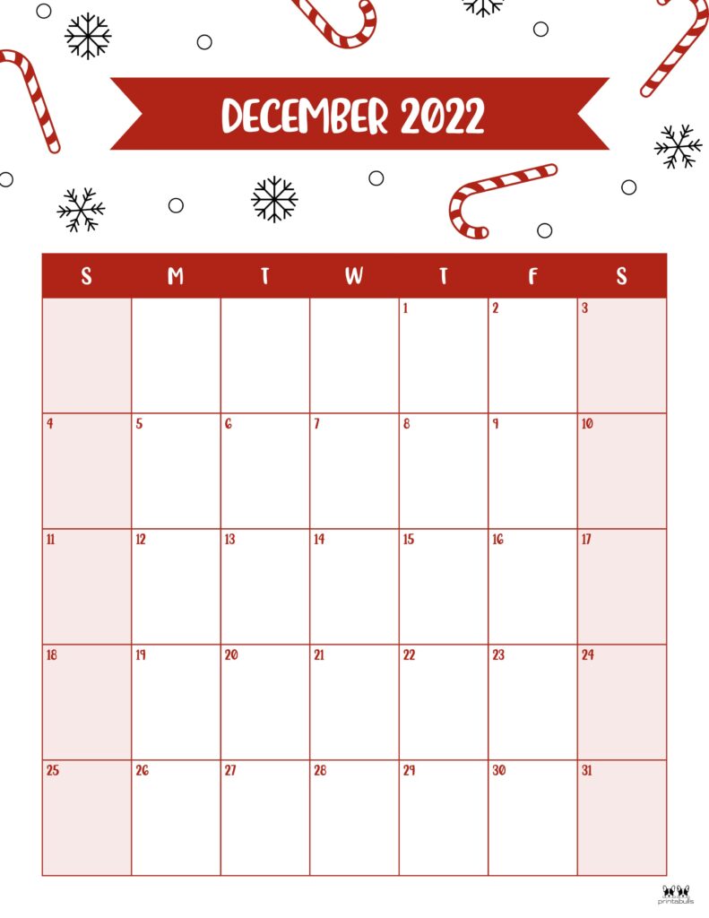 Printable December 2022 Calendar-Style 37