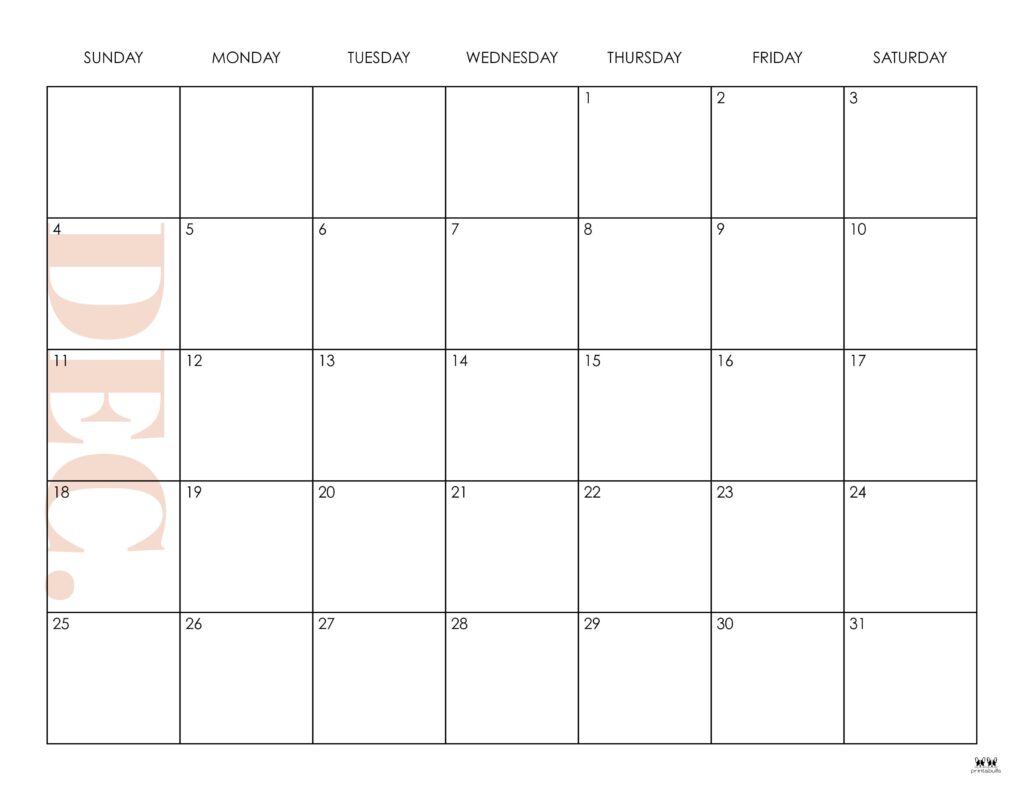 Printable December 2022 Calendar-Style 38