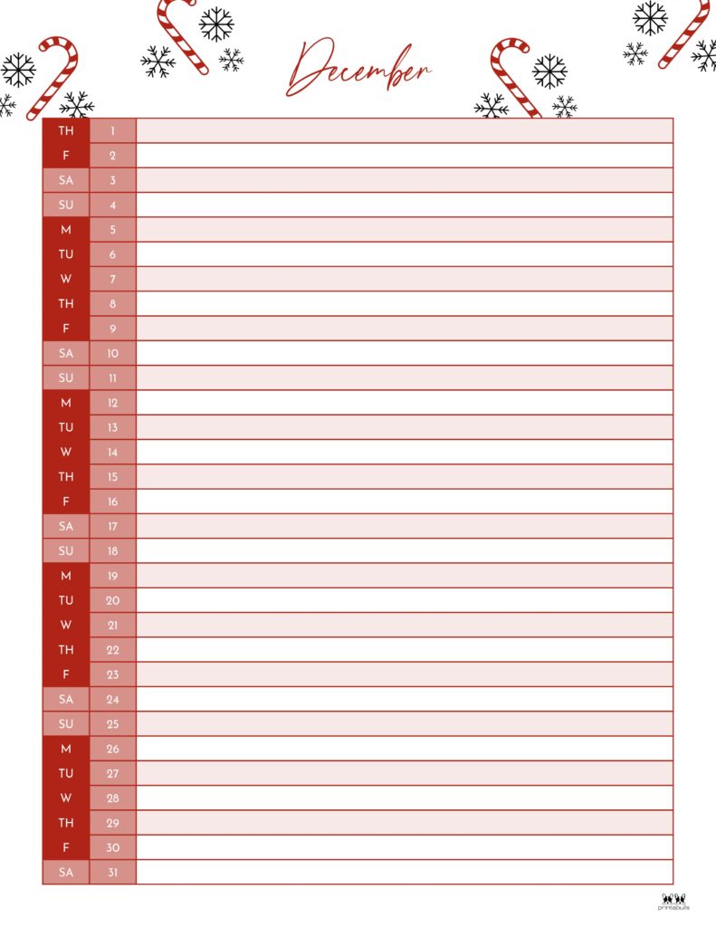 Printable December 2022 Calendar-Style 42