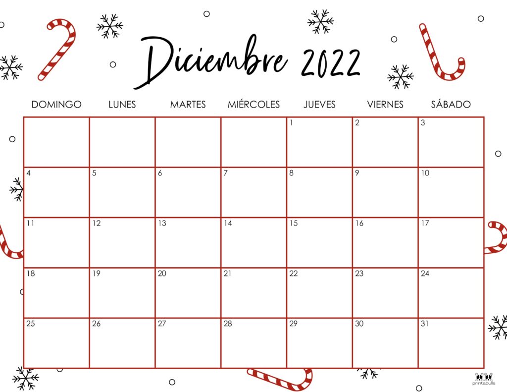Printable December 2022 Calendar-Style 48