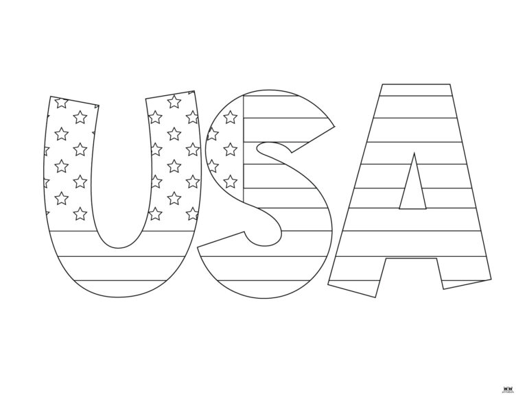 American Flag Coloring Pages &amp; Templates - 20 FREE Pages | Printabulls
