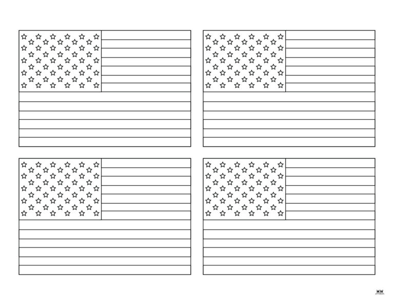 American Flag Coloring Pages & Templates - 20 FREE Pages | Printabulls