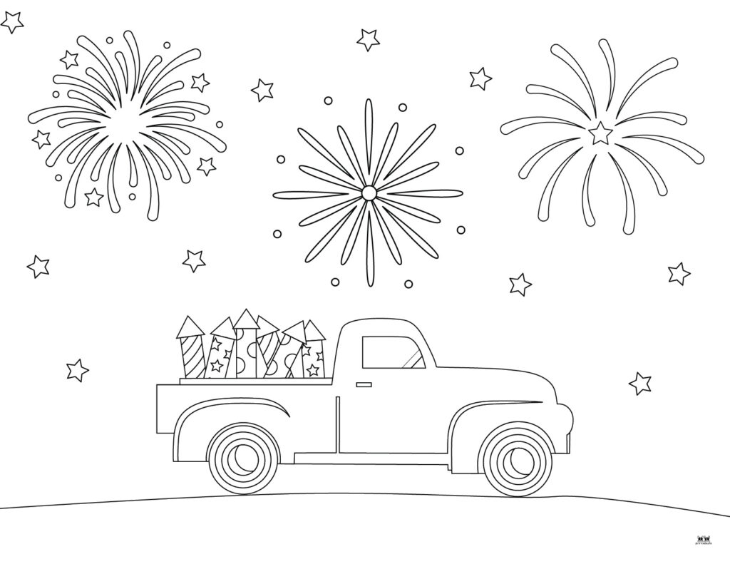 Printable Fourth of July Coloring Page-11